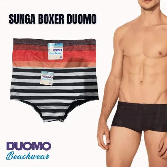 Sunga Masculina Boxer Duomo Beachwear para Praia e Piscina