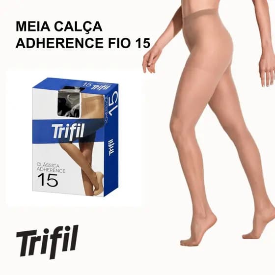 Meia-calça Adherence Fio 15 Cor Natural Tam. G - Trifil
