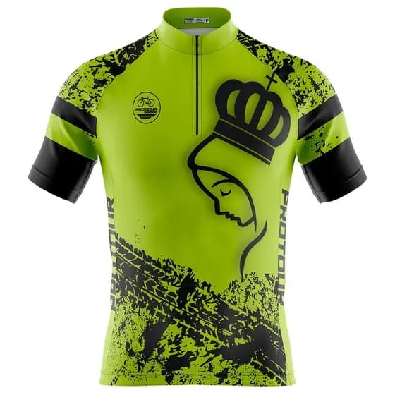 Camisa Ciclismo Camiseta Ciclista Roupa de Ciclismo Masculina Mountain bike Pro Tour Romaria Verde dry fit protecao uv50