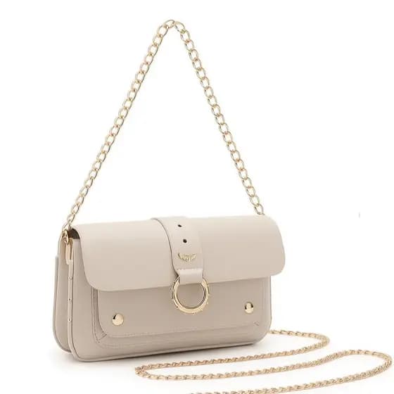 Bolsa Feminina De Ombro e Transversal Moda Corrente Detalhe Elegante Estilosa Casual