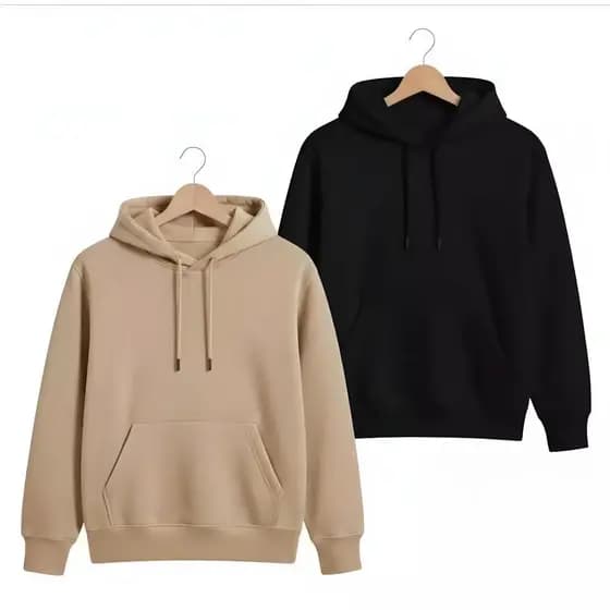 Kit 2 Moletons Casal Casaco Blusa de Frio Masculino Algodão Premium Moletom Feminino Flanelado