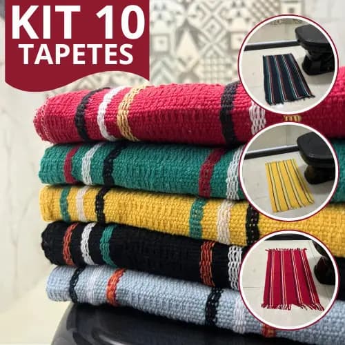 Kit 10 Tapetes Jogo Para Casa De Piso Varias Cores Conjunto Cozinha Banheiro