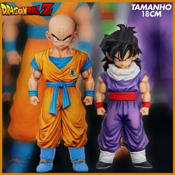 Kuririn & Gohan 18cm Action Figure Dragonball Z Figura Geek de Ação Colecionavel Desenho Anime Decoração Presente