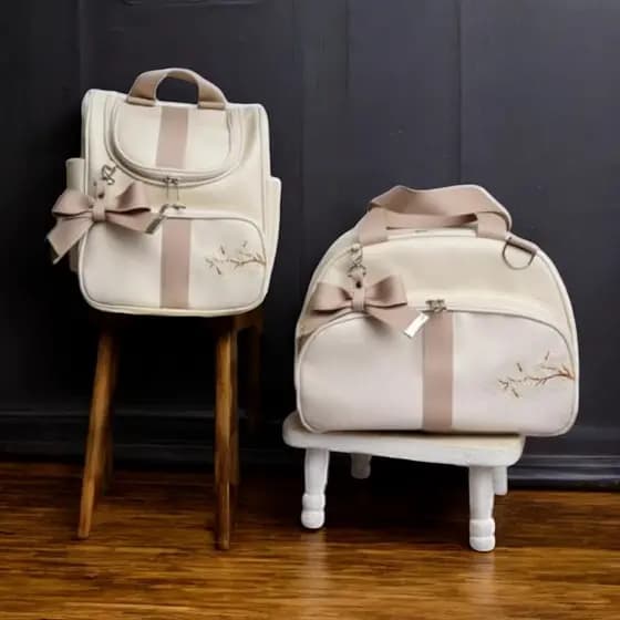 Kit 2 Peças Bolsa Maternidade Mochila 2 em 1 Mamãe Bebê Bolsas Bebê Menino Menina Unissex