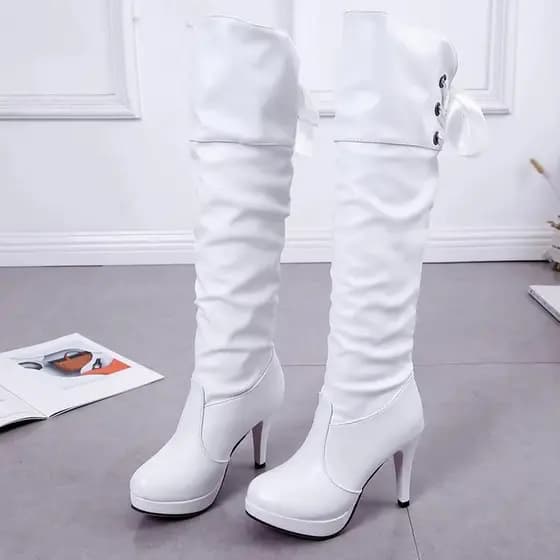 Botas Femininas de Luxo, Botas de Cavaleiro Femininas, Botas de Cano Alto Elegantes e Confortáveis em Couro Macio