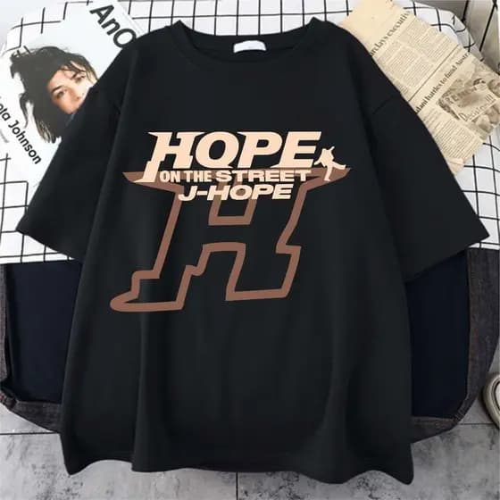 Camiseta Streetwear Jung Hoseok J Hope On The Street Algodão Premium