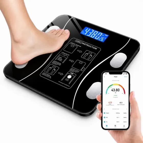 Balança Bioimpedância Bluetooth App Digital 180kg Vidro