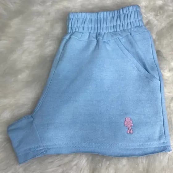 Short Feminino Básico Tecido Moletom Shorts Dia a Dia Com Bolso Para Frio Academia Bermuda Feminina