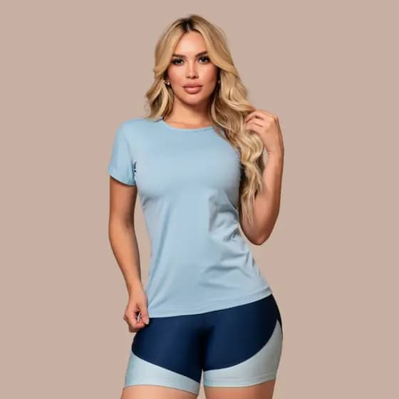 Blusa Fitness Poliamida Dry Fit Feminina Fresca Para Treinar Academia Tecido Premium Barra Reta Dia a Dia