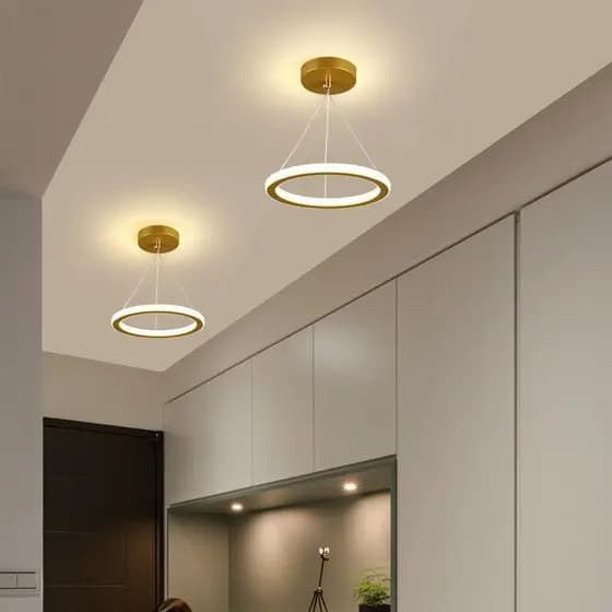Luminaria teto moderna plafon led 3/1 lustre para quarto, sala, escritorio, corredor, cozinha.