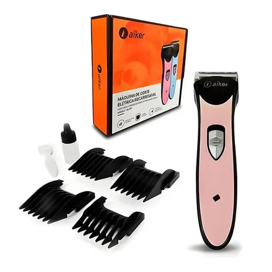 Tosa Cão Recarregável Aiker AG-097 para Animais - Rosa