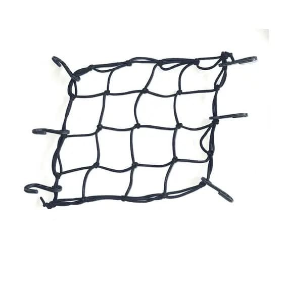 Rede Elástica Aranha Para Moto/ Bagageiro 45x45 Preta/ Vermelha