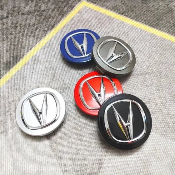 Adequado para calotas de roda Acura 69mm, calotas centrais de pneu ACURA TSX, CL, TL, MDX, RSX com logotipo de roda.