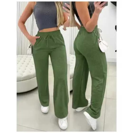 Lãzinha CALÇA pantalona feminina lanzinha de bolso