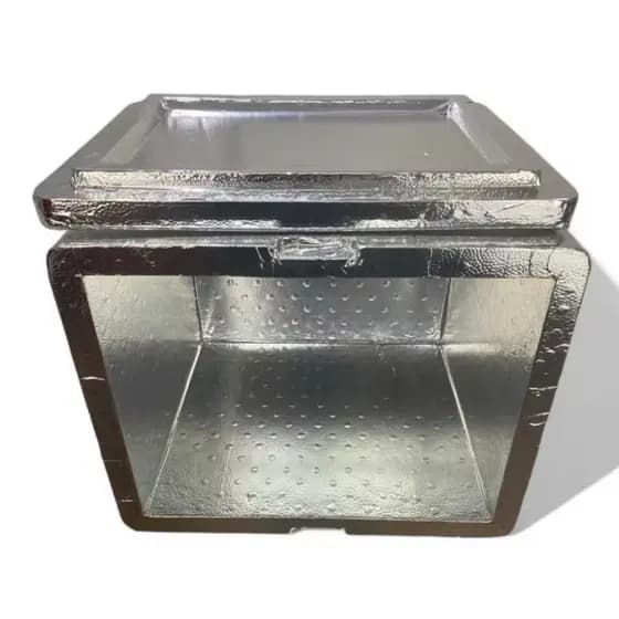 caixa de isopor laminada 45l para bag deliverey motoboy