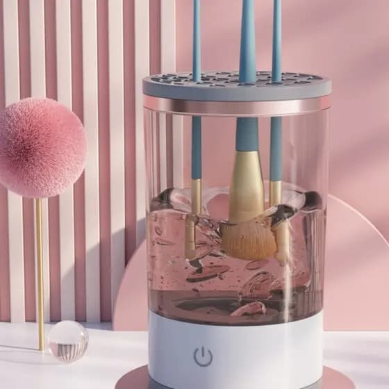 Limpador Automático de Pincéis e Esponjas de Maquiagem – Lava, Seca e Organiza