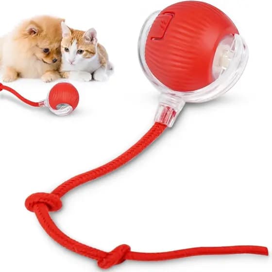 Bolinha Giratória Automática Brinquedos Pet Gato Cachorro Cores Variadas