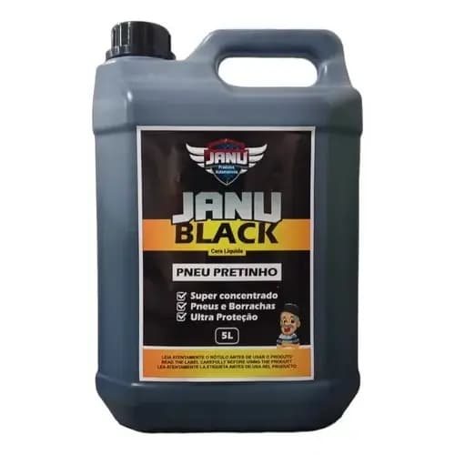 Pneu Pretinho Automotivo Janu Liquido Resistente a Agua 5L Cor Preto