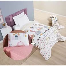 Kit Coberdrom com Sherpa Personalizado Infantil + Jogo de lençol 2 peças