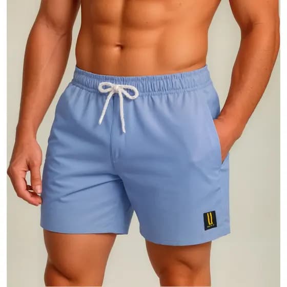 Short Básico Liso Mauricinho Verão Tactel Luxo Esportivo
