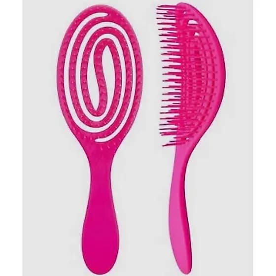 Escova Flex Oval Vazada Cor Rosa
