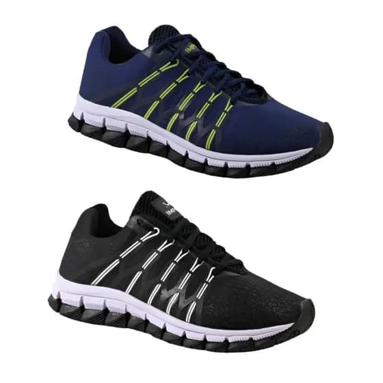 Kit 2 Pares Tênis Masculino Olymp de Academia Caminhada Corrida Confortável Esportivo