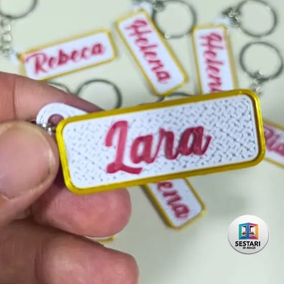 Chaveiro Personalizado com Nome em 3D | PLA Resistente | Design Exclusivo | Presente Criativo