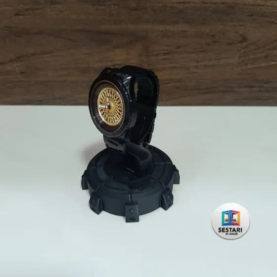 Suporte de Relógio Display expositor de Mesa Estilo Bunker – Display Decorativo 3D