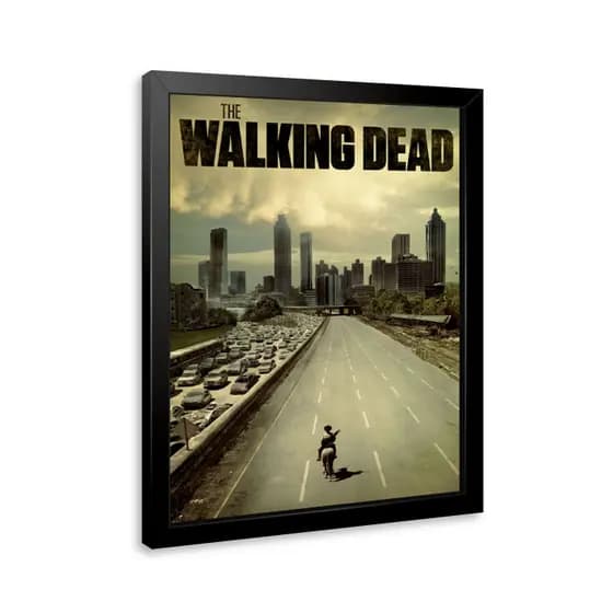 Quadro Walking Dead 21x30 Moldura e Vidro