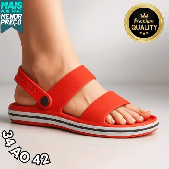 Sandália Anatômica Feminina EVA Ultra Macia Caminhada 33 Ao 43