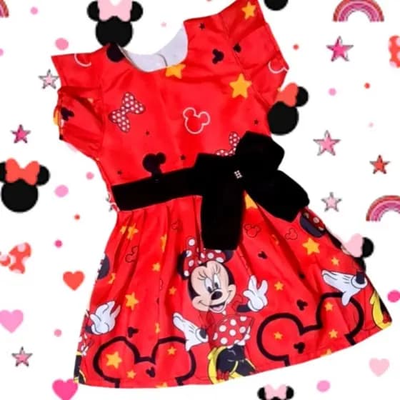 Vestido Minnie Vermelho Baby Temático Personagem