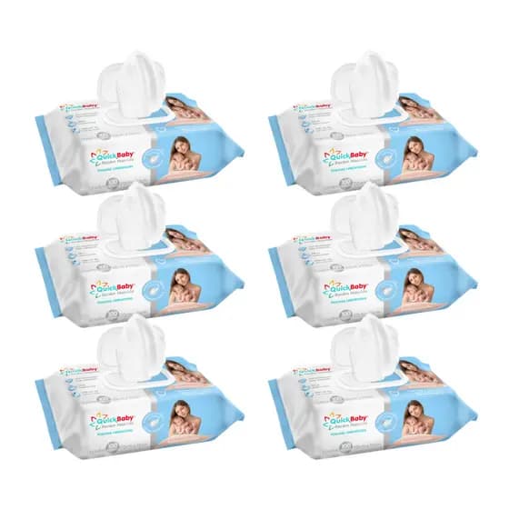 Toalha Umedecida Quick Baby RN Dermocalmante 600 Folhas (6undX100fls)