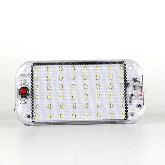 Lanterna Luminária Led Bivolt 12v 24v Universal 48 Leds Carro Caminhão Onibus Van FoodTruck Asx