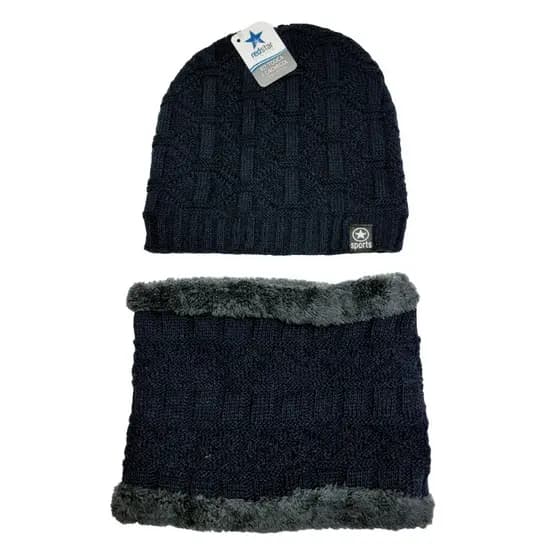 Kit Touca Cachecol Tricô Peluciado Adulto Masculino Feminino Inverno Térmico Premium