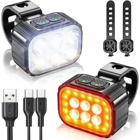 Kit de Luz para Bicicleta Comp. Fácil Instalação e Durabilidade
