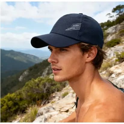 Boné Tactel Casual Respirável Baseball Secagem Rapido Spring Summer New Handsome Outdoor Leadig