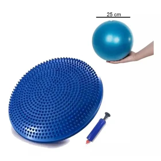 Pilates Yoga - Disco de Equilíbrio e/ou Bola Overball 25 cm com Bomba -BUSCABUSCABR