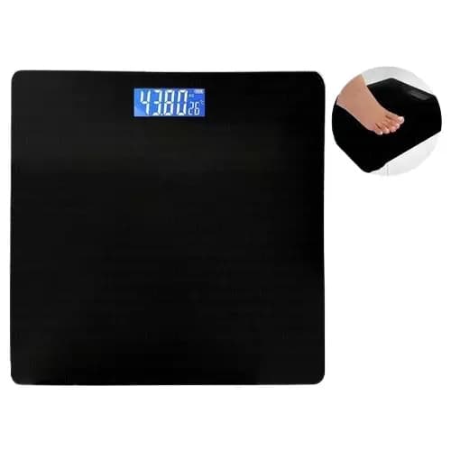 Balança Digital Corporal De Vidro Banheiro Preta Até 180kg