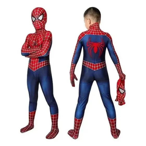 Fantasia Completa Homem Aranha Infantil e Adulto Premium Solado Antiderrapante Filme Novo Dia 2026