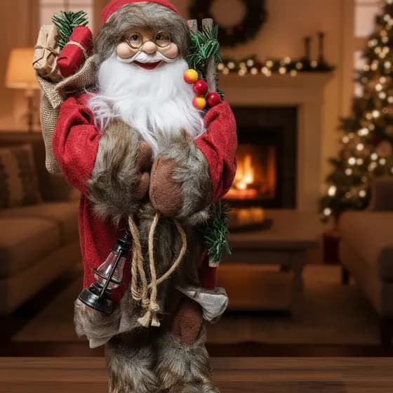 Papai Noel 50 Cm Boneco Premium Qualidade Decoração Lindo