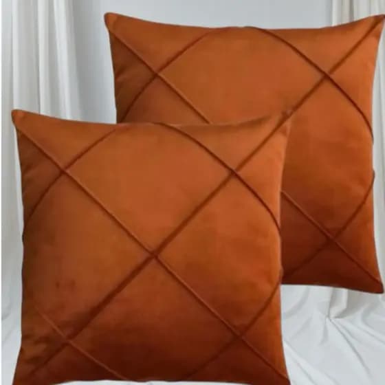 2 Capas de Almofadas Grandes 50x50cm Suede Drapeada