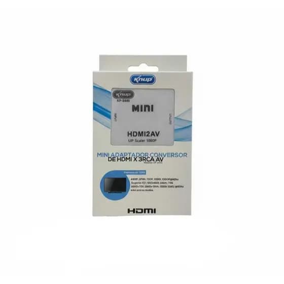 ADAPTADOR CONVERSOR HDMI X 3RCA AV KNUP KP-3455