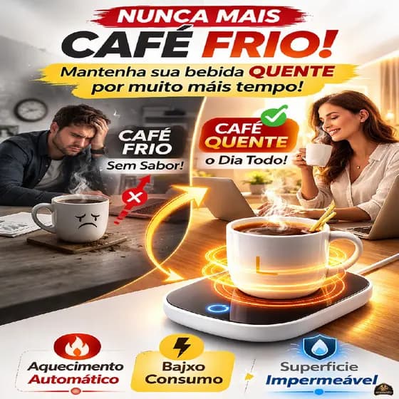 Base Aquecedora De Xícara Café Chá Elétrica Mantem Quente