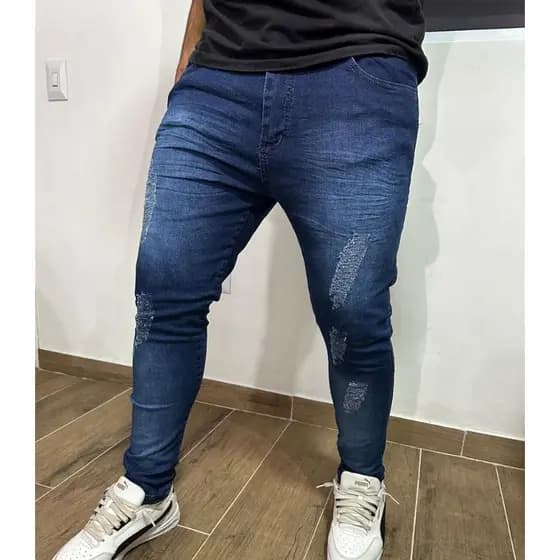 Calça Jeans Masculina Skinny Premium Estonada com Lycra Conforto Total