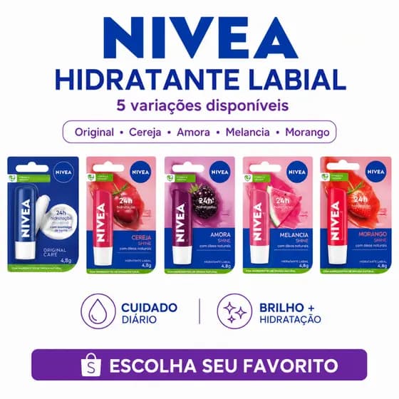 Hidratante Labial Lip Care Essential Care 4,8g Nívea
