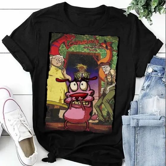 Camiseta Desenho Coragem, O Cão Covarde 100% algodão !!