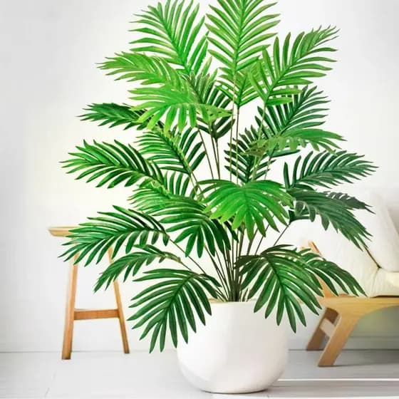 Grande coqueiro de 115 cm com 18 folhas de palmeira artificiais (tamanho da folha 34 cm)