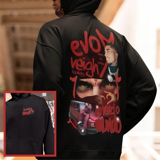 Moletom Veigh Eu Venci O Mundo Álbum Evom Blusa De Frio Trap Rap Casaco Streetwear Agasalho Algodão