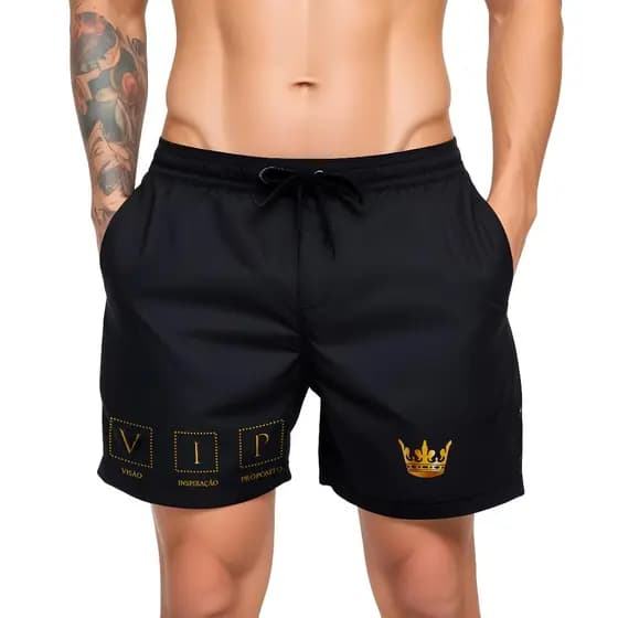 Short Masculina Mauricinho Bermuda Vip Design Esportivo Ideal Academia, Skate