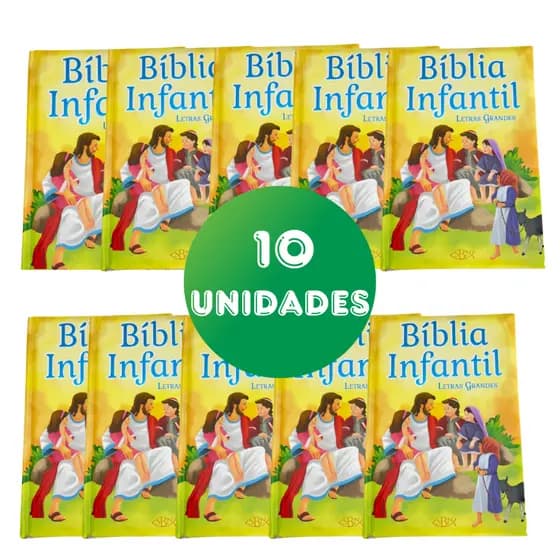 Kit 10 Bíblias Infantis Capa Dura Religião E Espiritualidade Todolivro